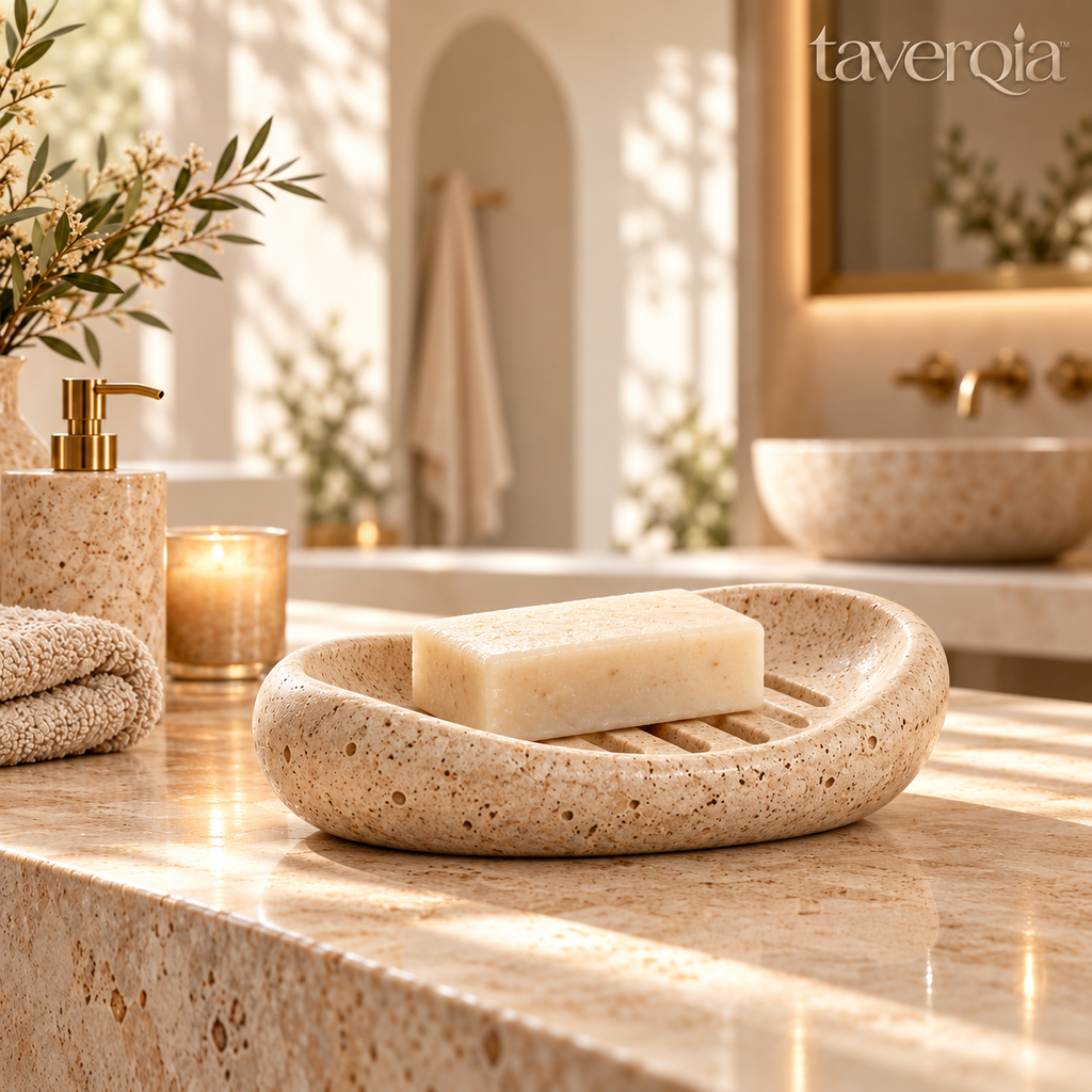Taverqia Organic Pebble Soap Dish view 1