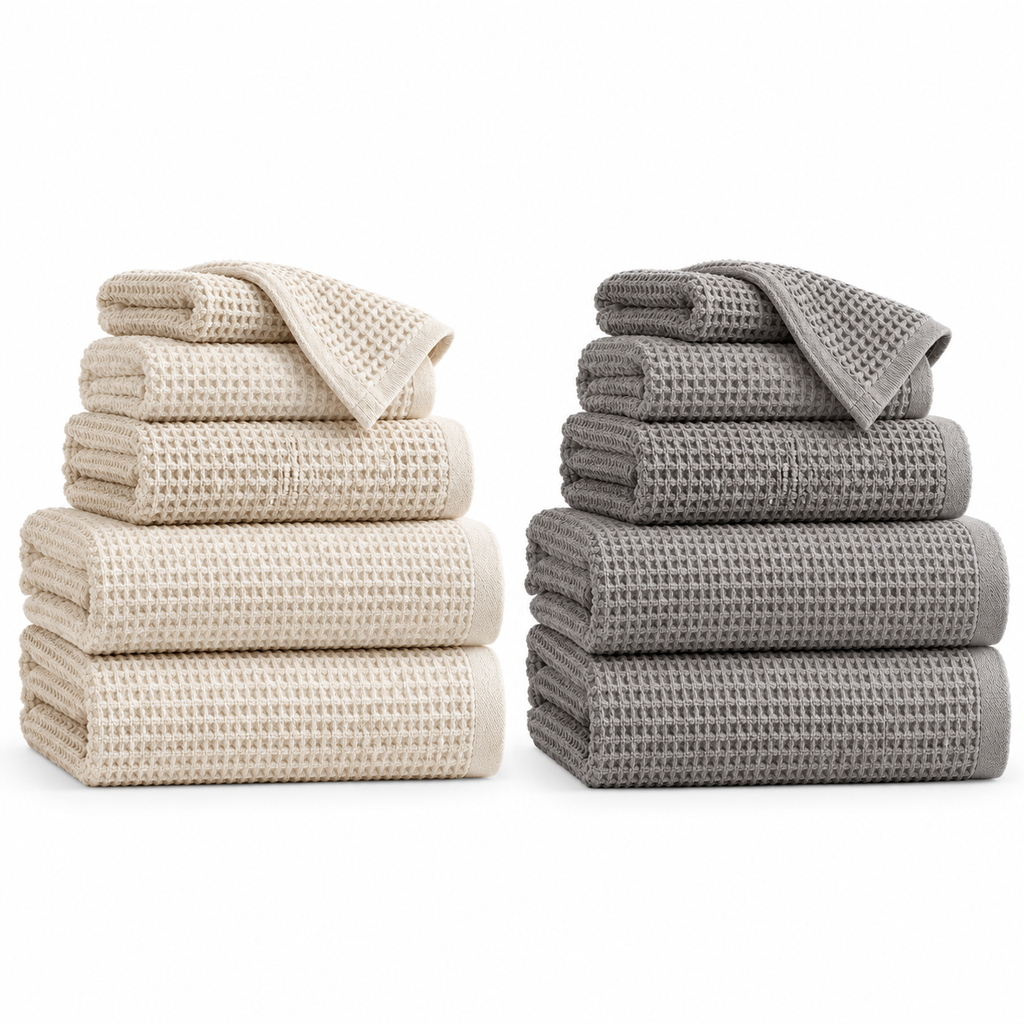 Taverqia Waffle Weave Bath Towel Set view 3