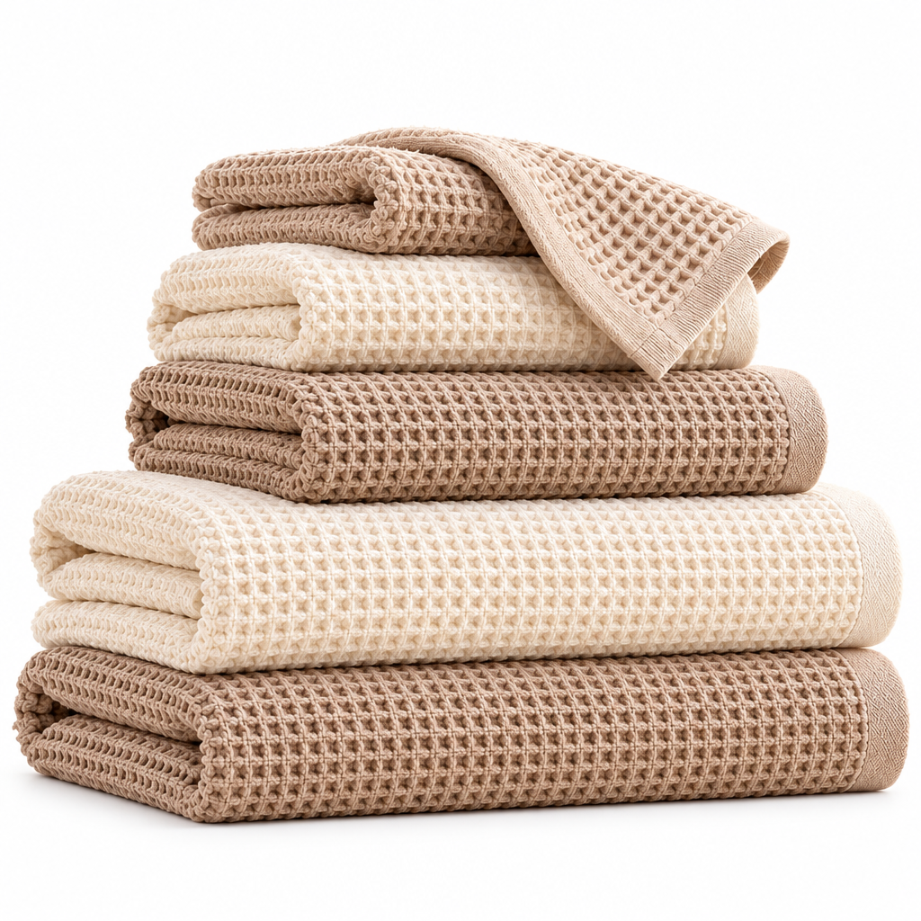 Taverqia Waffle Weave Bath Towel Set view 5