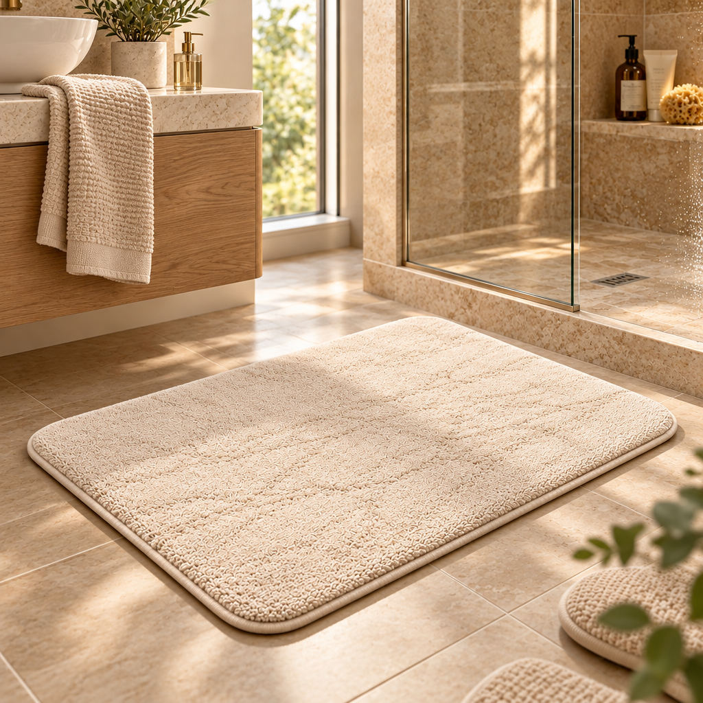 Taverqia Soft Stone-Tone Bath Mat view 5
