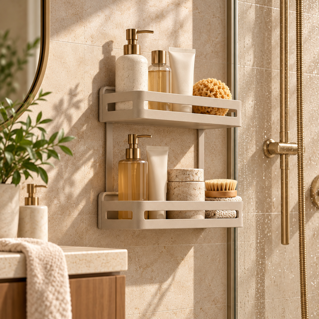 Taverqia Minimal Two-Tier Shower Caddy view 4