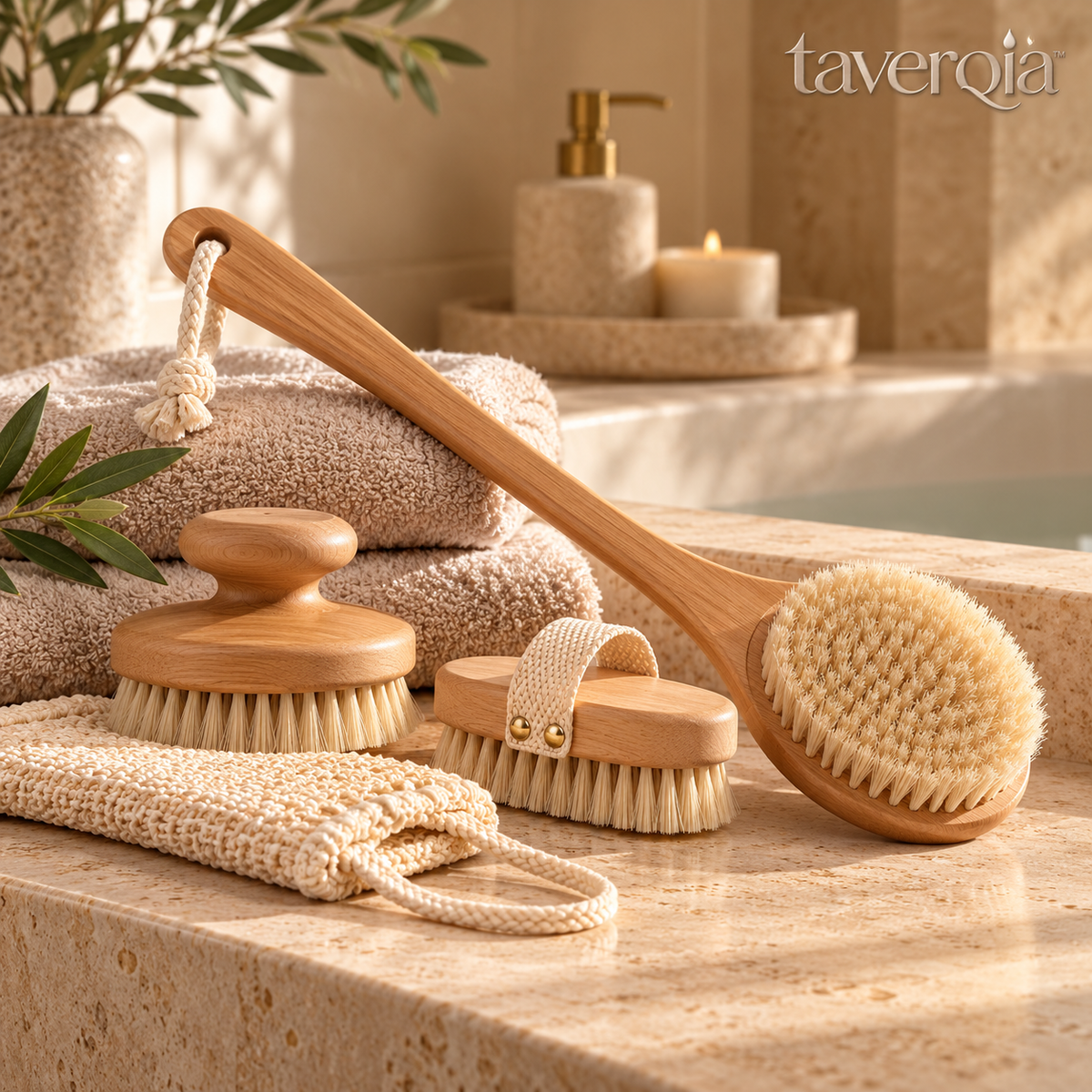 Taverqia Spa Body Brush & Bath Accessory Set view 1