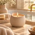 Taverqia Warm Stone Ceramic Spa Candle view 1