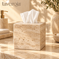 Taverqia Travertine-Look Tissue Box Cover view 1
