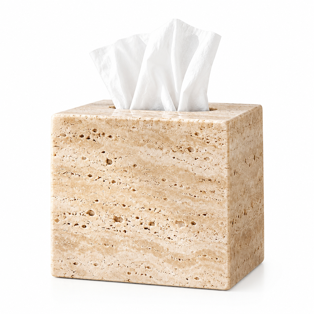Taverqia Travertine-Look Tissue Box Cover view 5