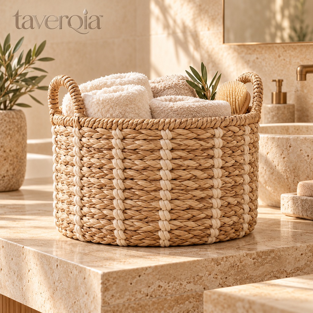 Taverqia Decorative Woven Spa Storage Basket view 1
