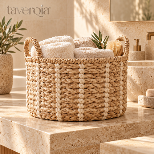 Taverqia Decorative Woven Spa Storage Basket view 1
