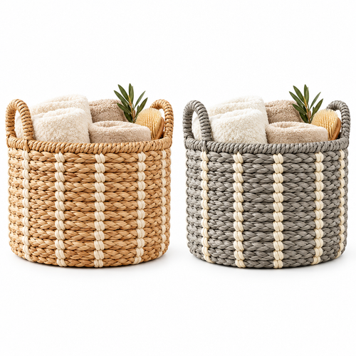 Taverqia Decorative Woven Spa Storage Basket view 2
