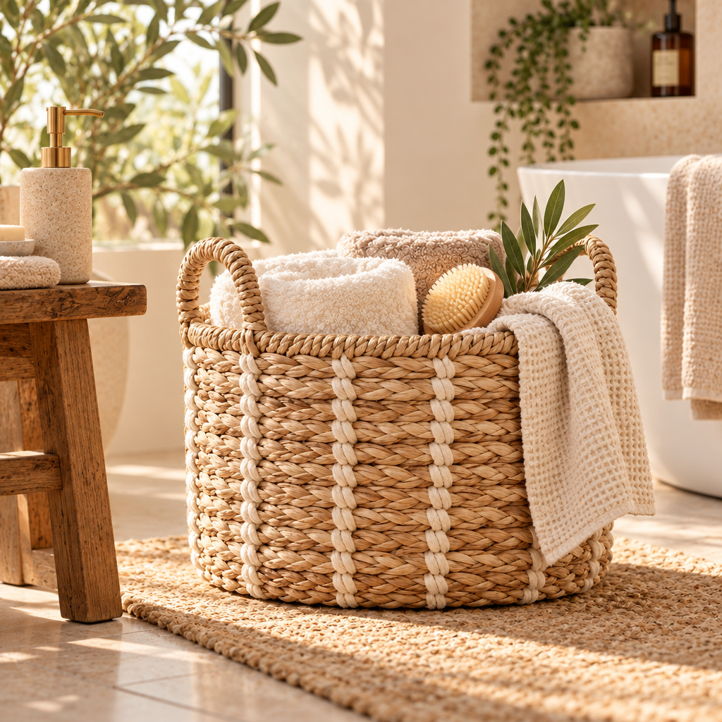 Taverqia Decorative Woven Spa Storage Basket view 4